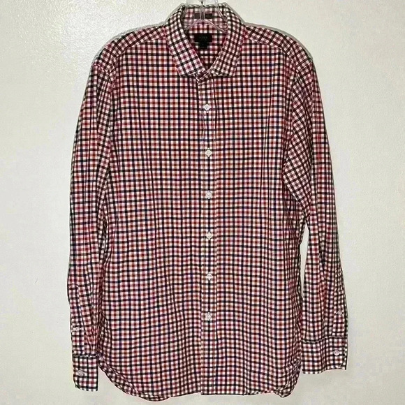 J. CREW Men Ludlow buttons down plaid shirt | size large - Picture 1 of 6